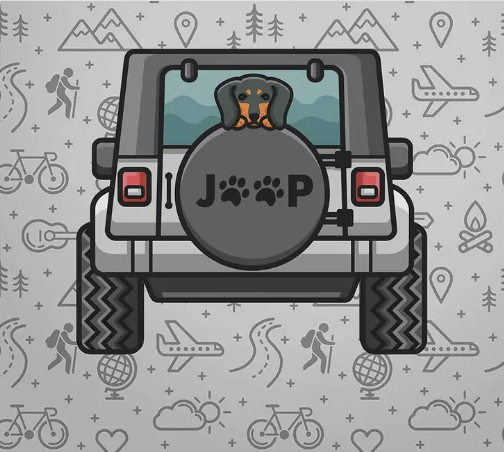 Jeep Dog Stickers | Twin Rigs of the Smokies